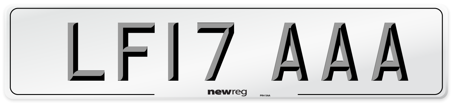 LF17 AAA Number Plate from New Reg